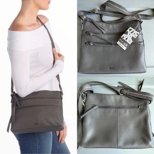 The Sak Reseda Slate Leather Crossbody Bag NWT